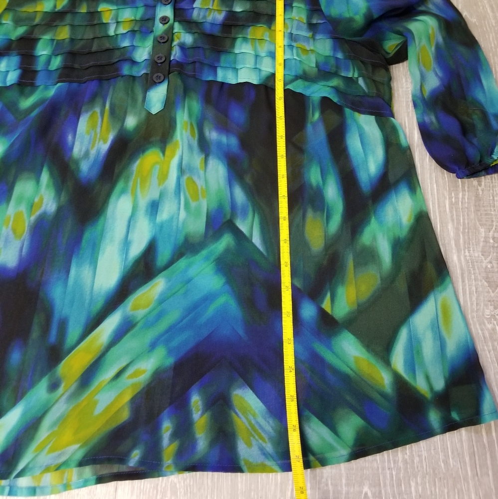 Colorful semi sheer blouse - Picture 6 of 9